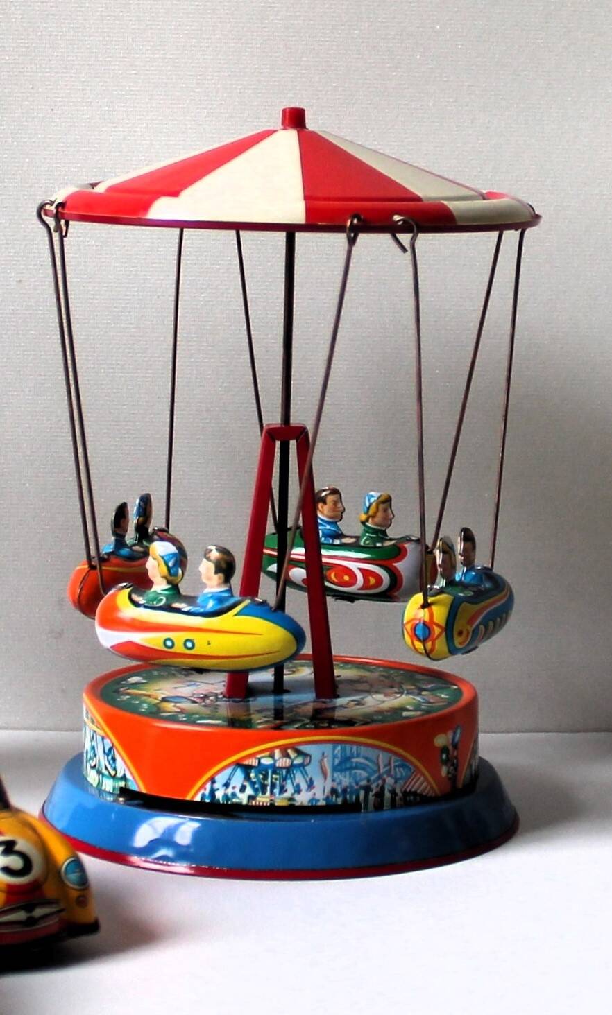Vintage mechanical toy 'jw /germany western'/carousel