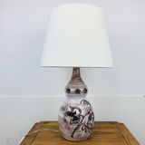 Openwork ceramic lamp, vine leaves, 1960s