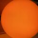 Vintage orange opaline pendant light, 1970s