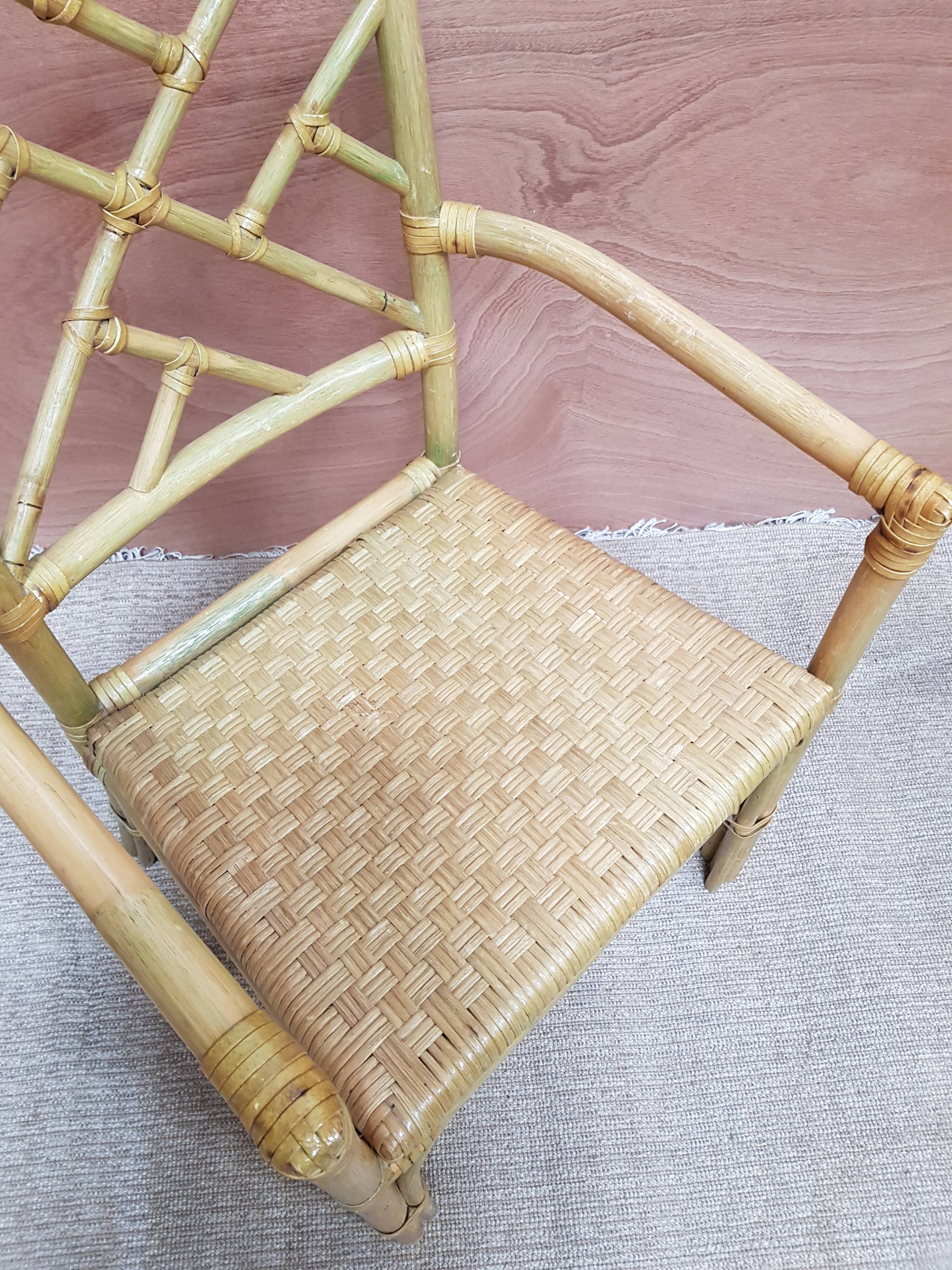 60s bamboo armchair