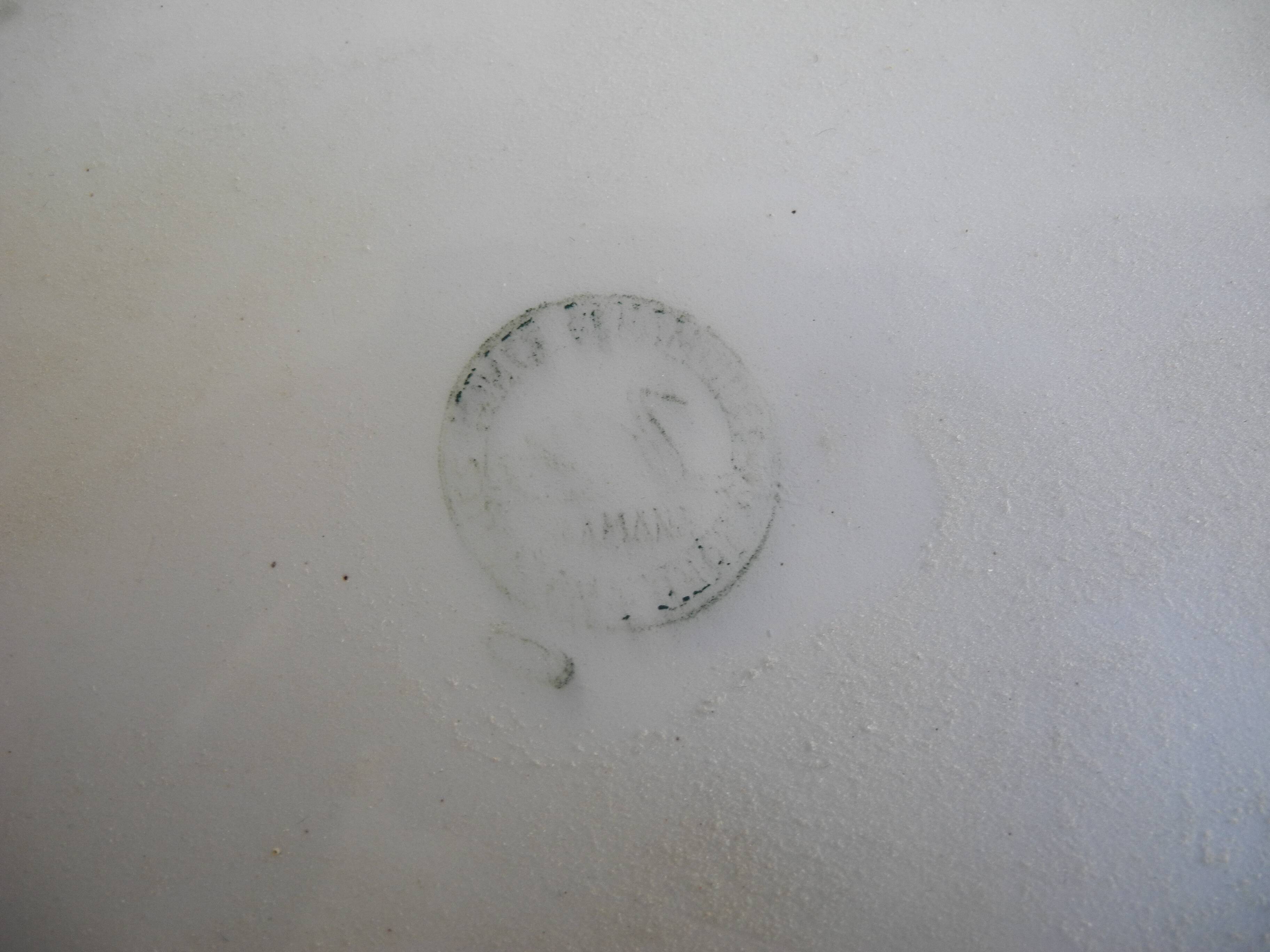 antique French earthenware dish from St Amand, 20s/30s