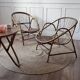 Paire de fauteuils en rotin vintage