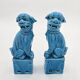 Pair of Chinese Foo Dog Dragon Statuettes 50's
