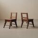 Paire de chaises Modernistes en chêne massif, vers 1940