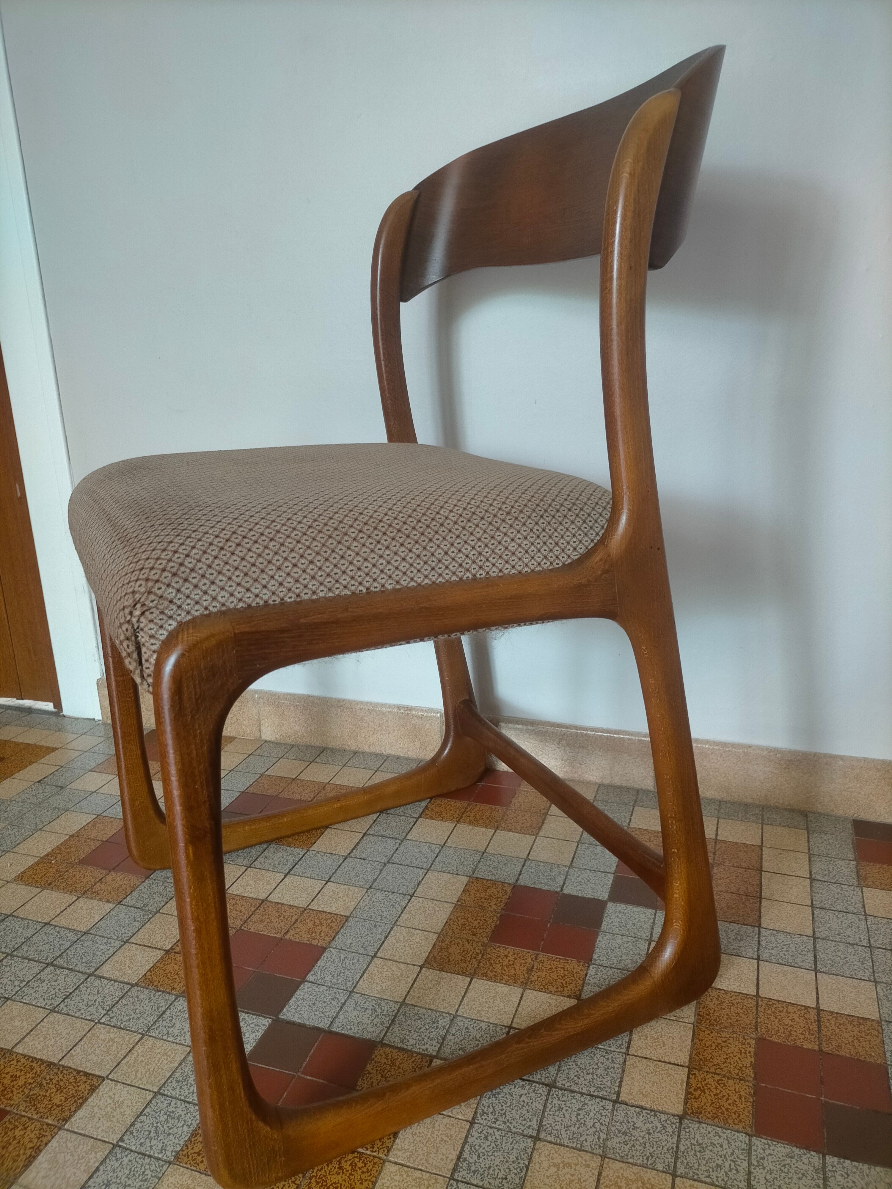 Scandinavian baumann sleigh chairs