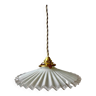 suspension in pleated opaline early 20th century