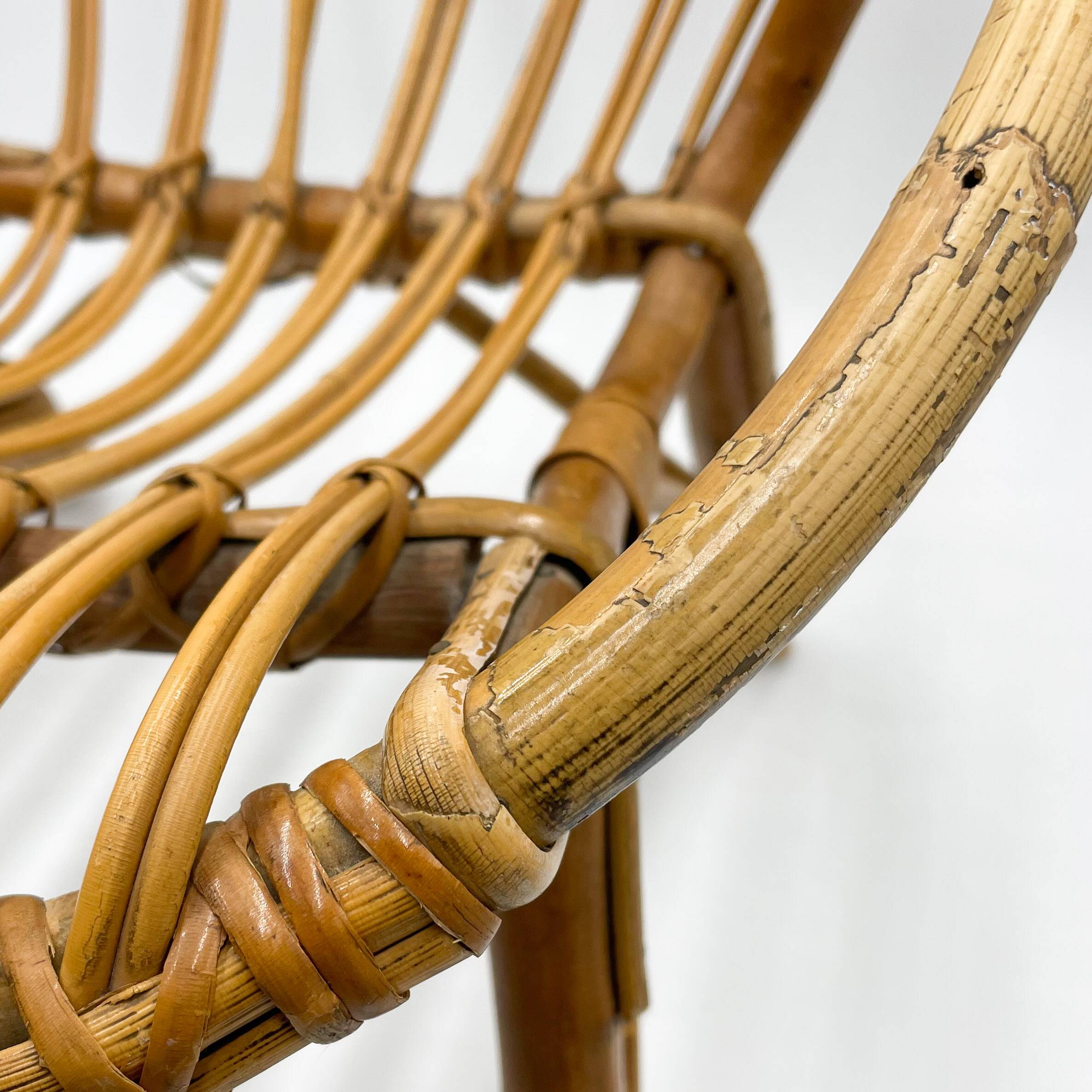 Rattan/bamboo children's armchair