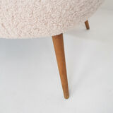 Canapé scandinave en laine bouclée, Danemark années 1960