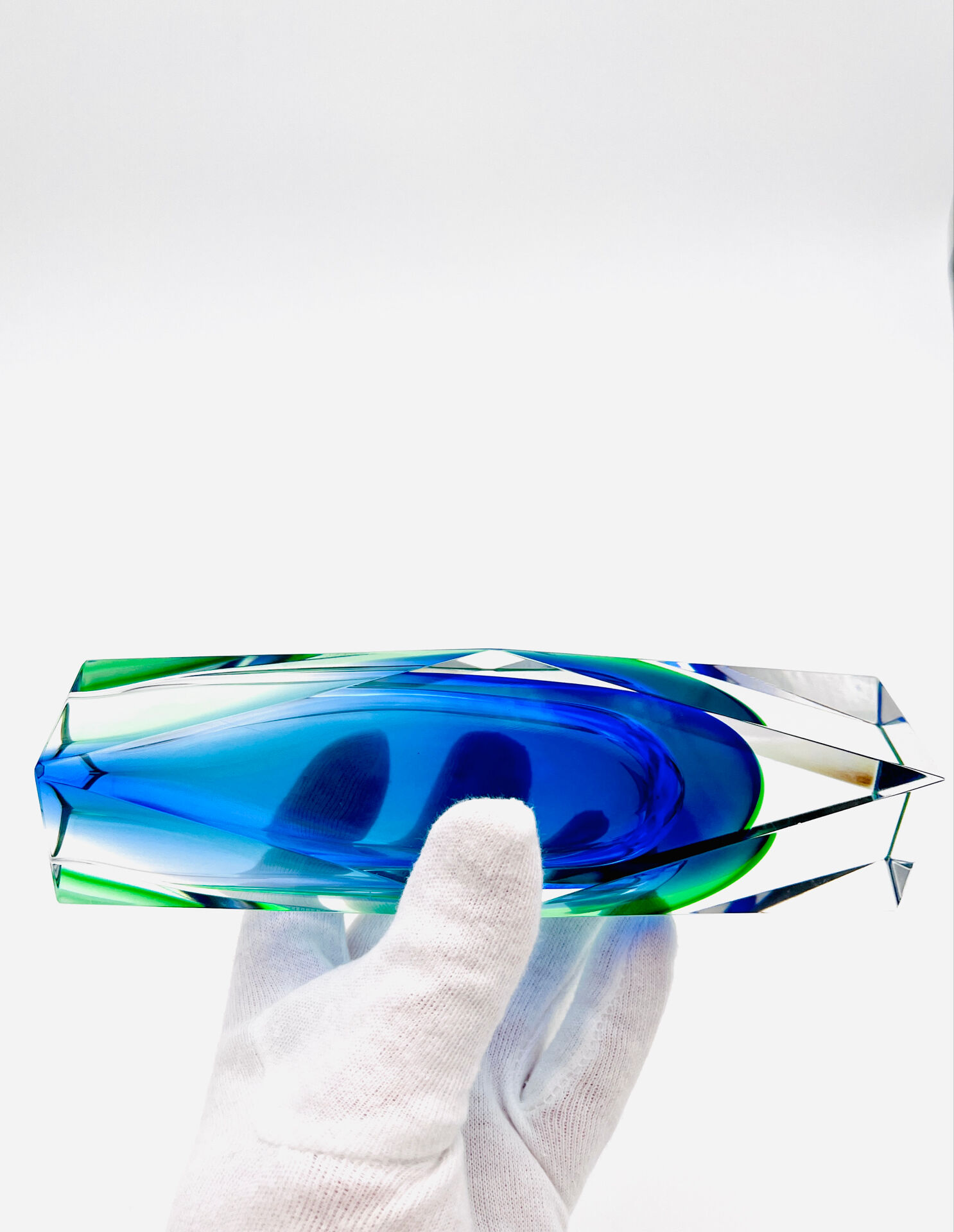 Vase Alessandro Mandruzzato - Murano - Sommerso - Blue & Green - 1960