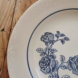 Old St Amand flat plates, blue roses