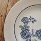 Old St Amand flat plates, blue roses