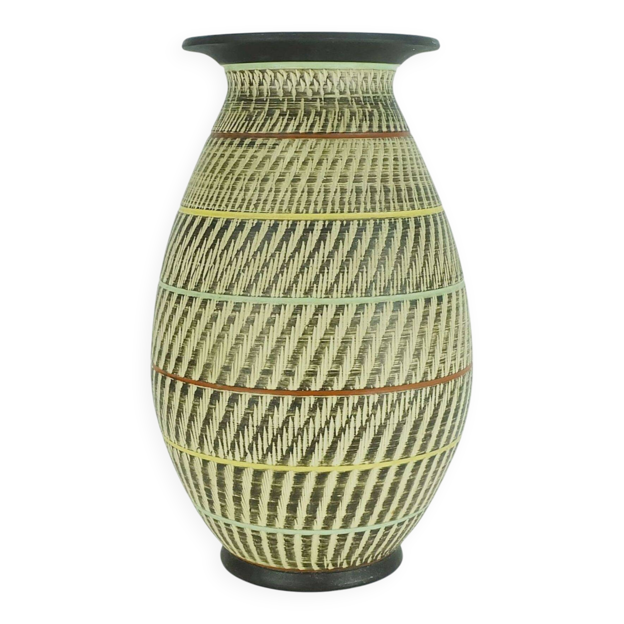 duemler & breiden 1950's mid century VASE floorvase model 32/35 sgraffito