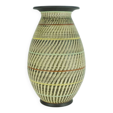 vase de sol duemler & breiden des années 1950 modèle 32/35 sgraffito
