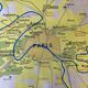 Ancienne carte de Paris et sa région années 50