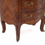 Stylish walnut chiffonier with marble top.