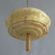 Art Deco rod pendant lamp with marbled glass shade, Germany 1930s