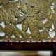 Art-new wooden and brass firewall