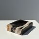 Symmetrical multicolored petrified wood soap dish