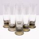 Set of Six Smoked Glass Beer Glasses by Rosenthal, 1970s