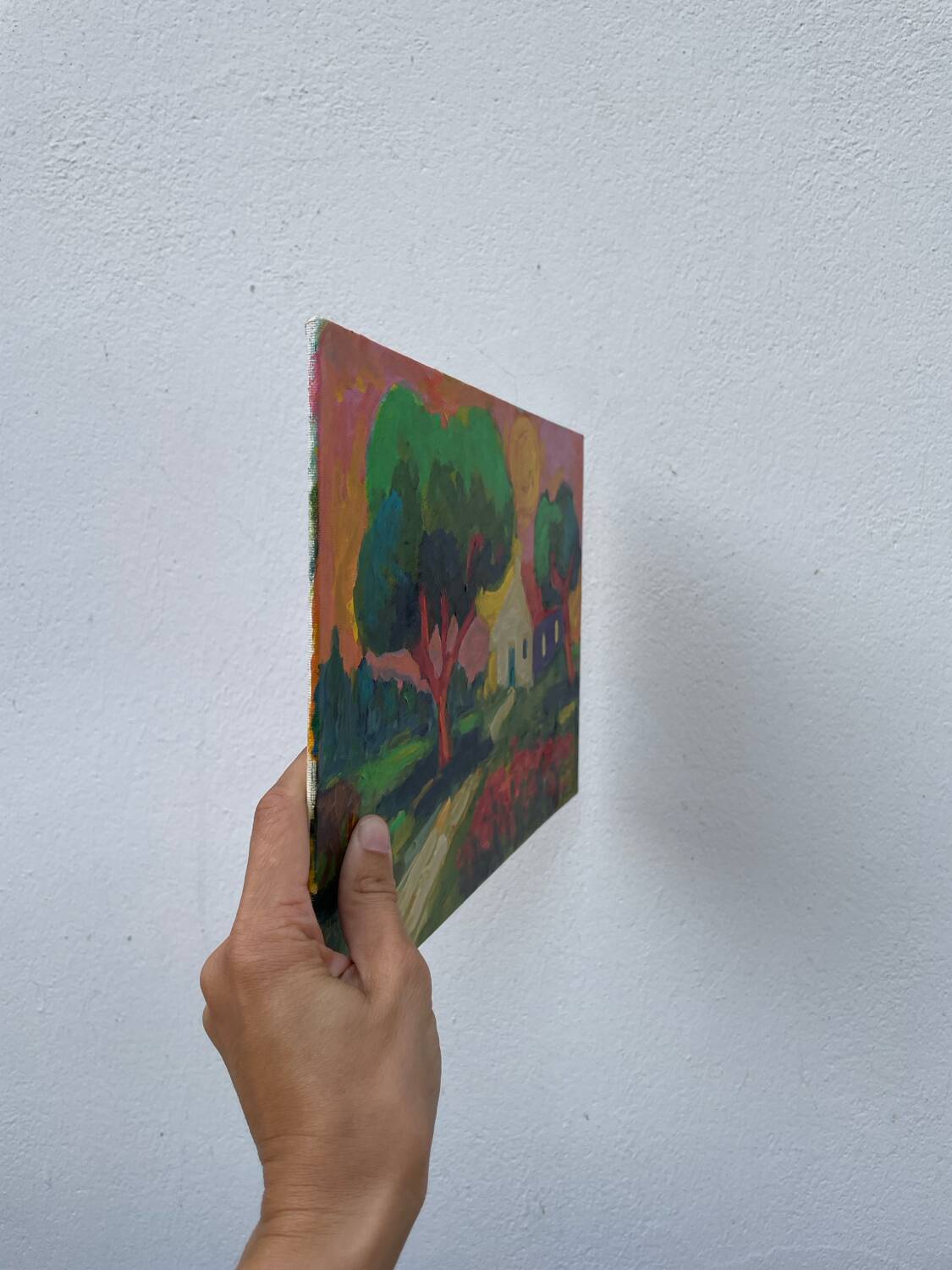 Oil on panel Fauvism landscape