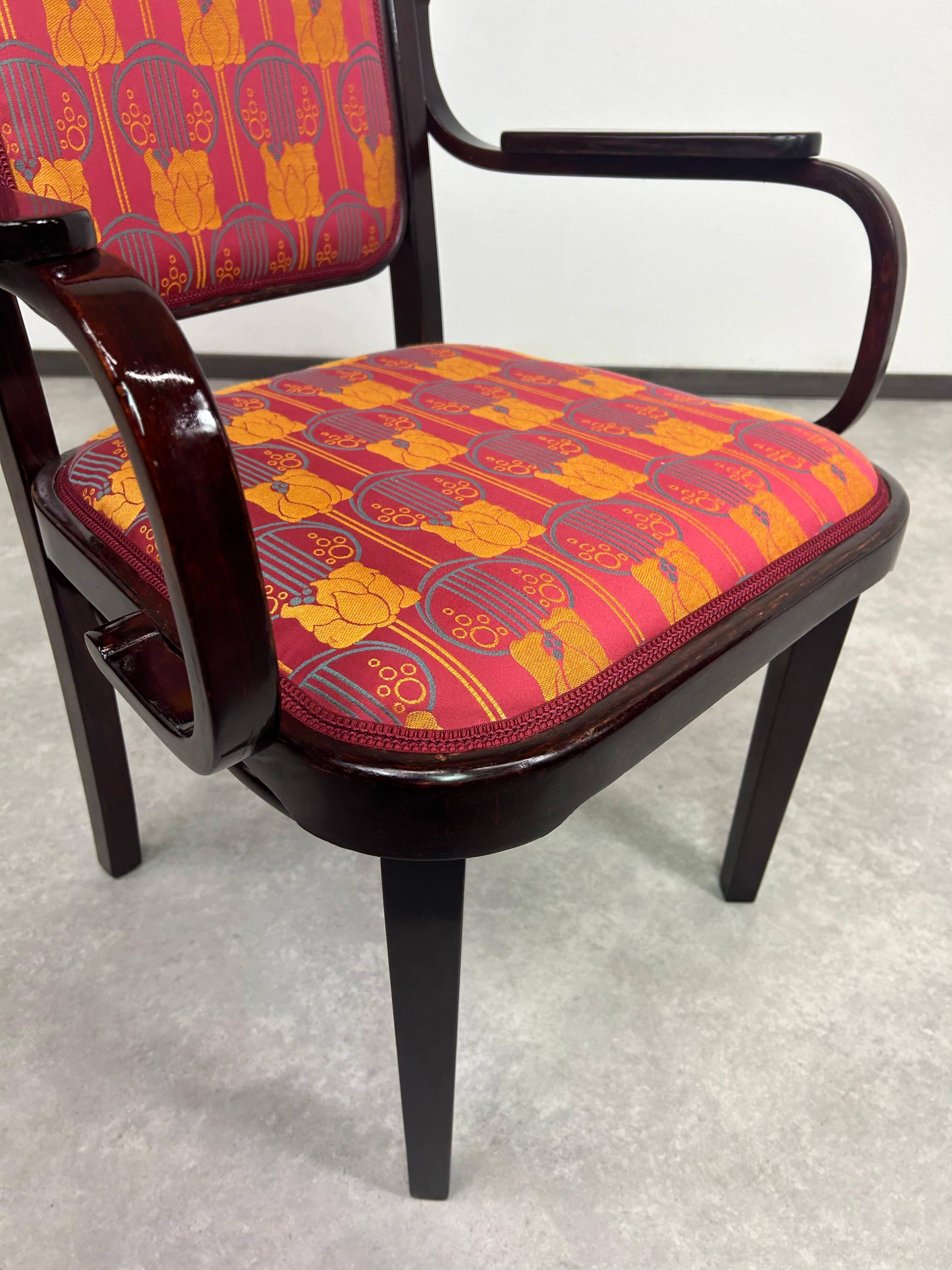 Art Nouveau office chair by Gustav Siegel for Thonet