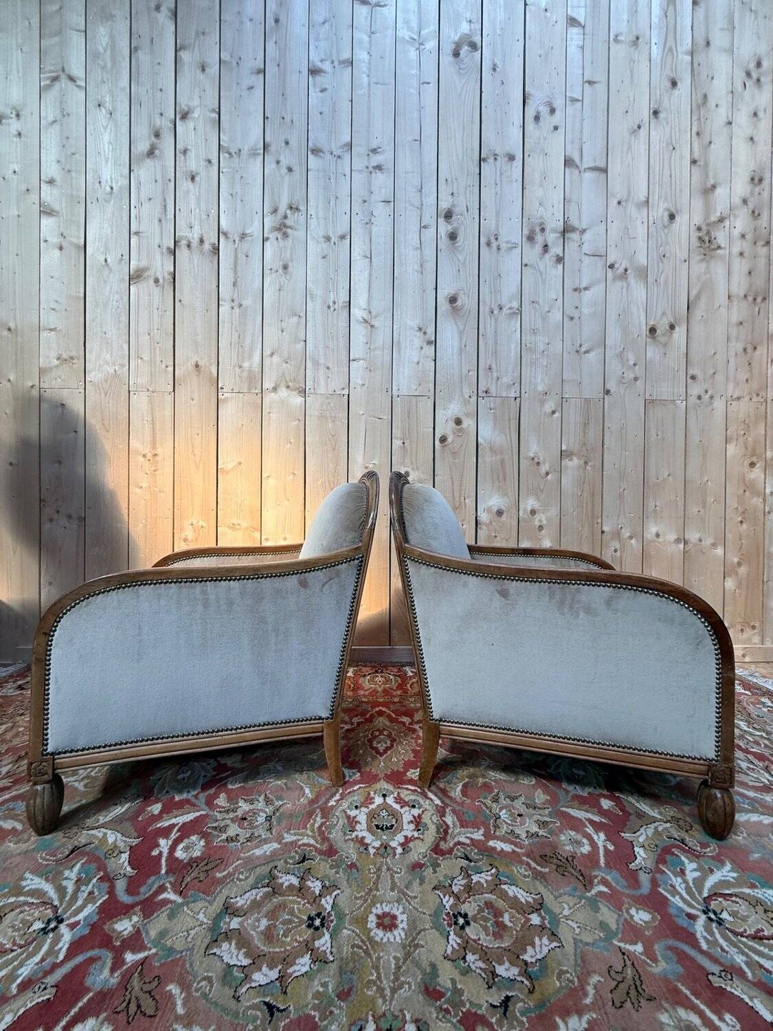 Paire de fauteuils - bergères d'époque Art Déco