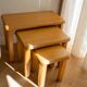 Vintage brutalist 60s/70s oak nesting tables