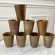 Lot de 8 verres en grès Digoin Sarreguemines