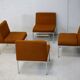 Ensemble de 10 chauffeuses de Louis Baillon, édition Planforms formant canapé modulable, circa 1950