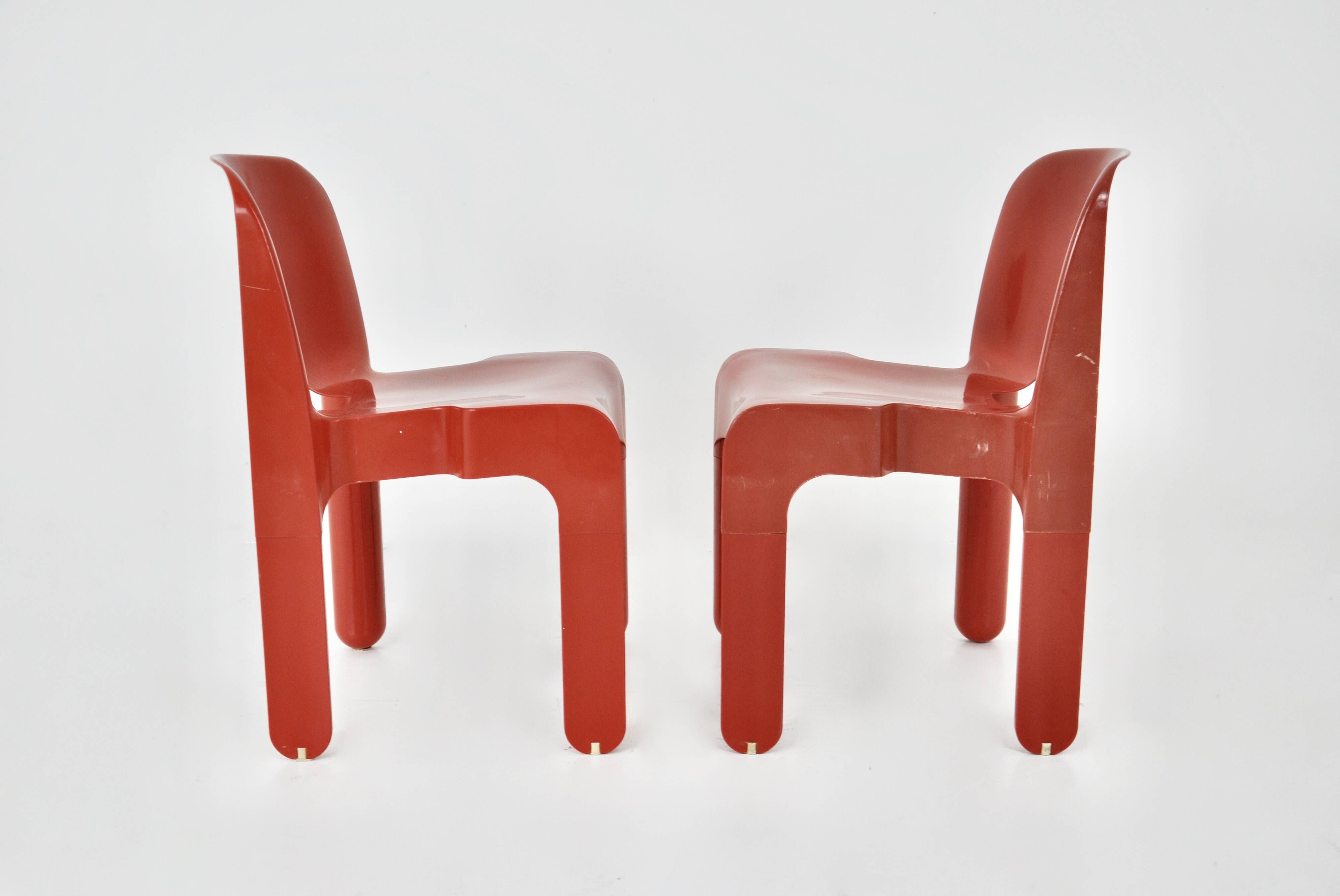 Model 4867 chairs by Joe Colombo for Kartell, 1970S, set of 2