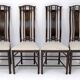 Quatre fauteuils de salle à manger italiens Giorgetti « Gallery », années 1980
