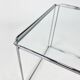 Max Sauze Steel and Glass Side Table, 1970s