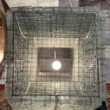 Danny lane (attributed) beautiful large glass plate lamp from the 1980s