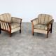 Fauteuils vintage | fauteuils | années 60 | suède