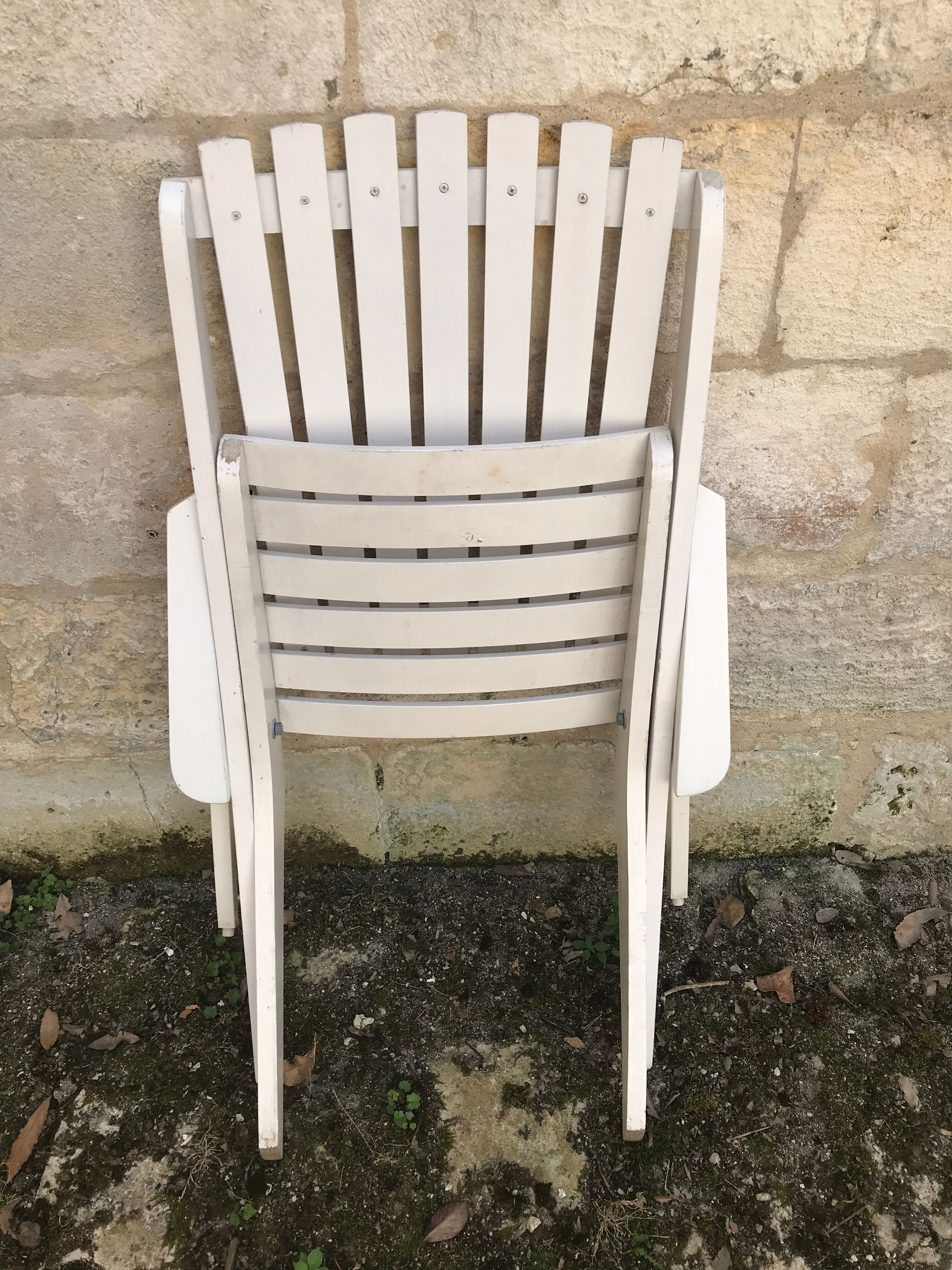 Paire de fauteuils pliables vintage « ciseaux » 1950