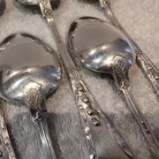5 tablespoons 800 silver Swiss goldsmith Jezler model Muguet