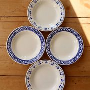 4 assiettes creuses vintage dépareillées faïence - Lot Camilla