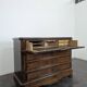Elm burl and rosewood secretary chest of drawers