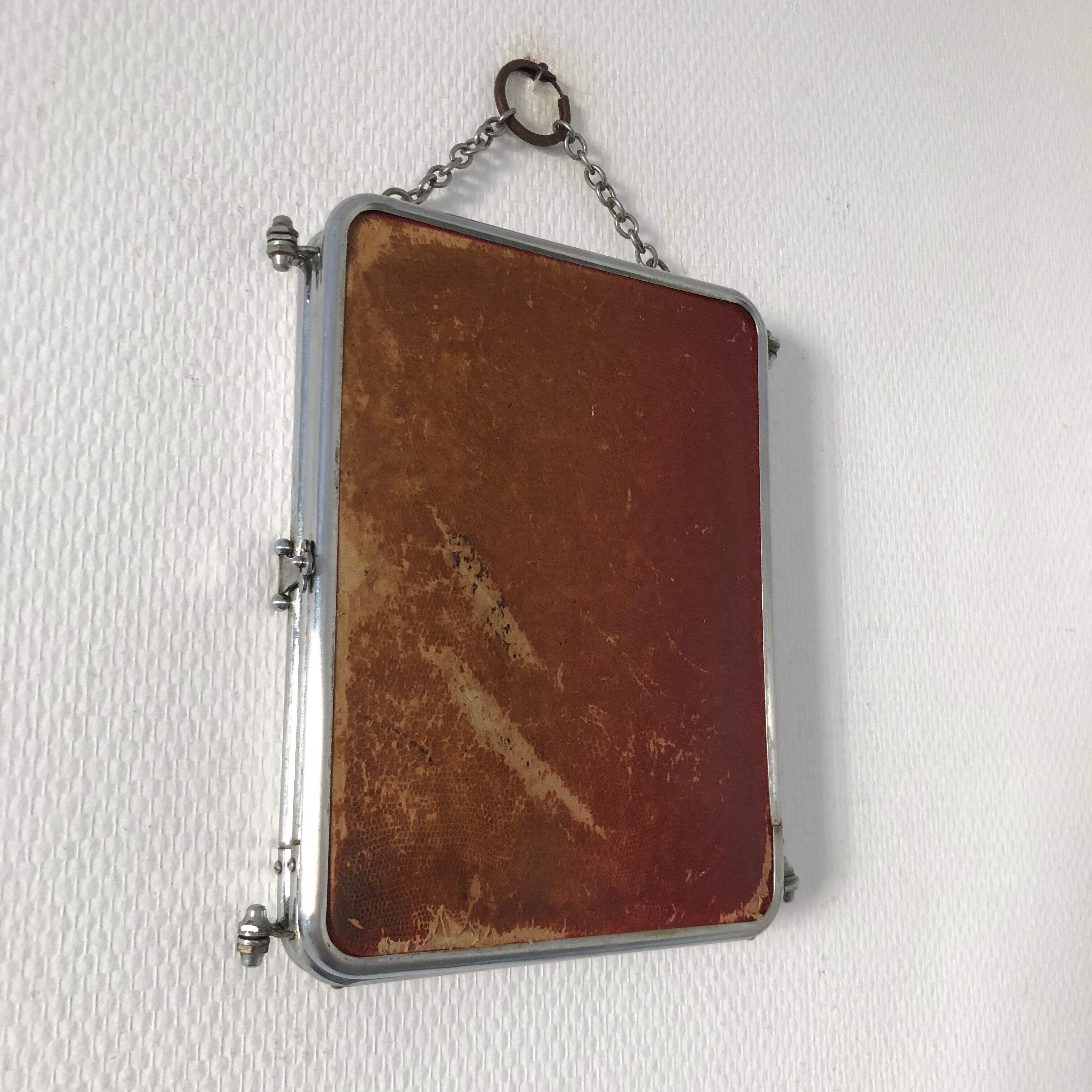 Mirror triptych barber strawberry 25 x 60 vintage 1930