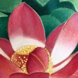 Oil on canvas flower