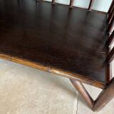 Brown rattan console shelf