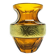 Art Deco vase, honey crystal oroplastic, Moser, Czechoslovakia, 1930s