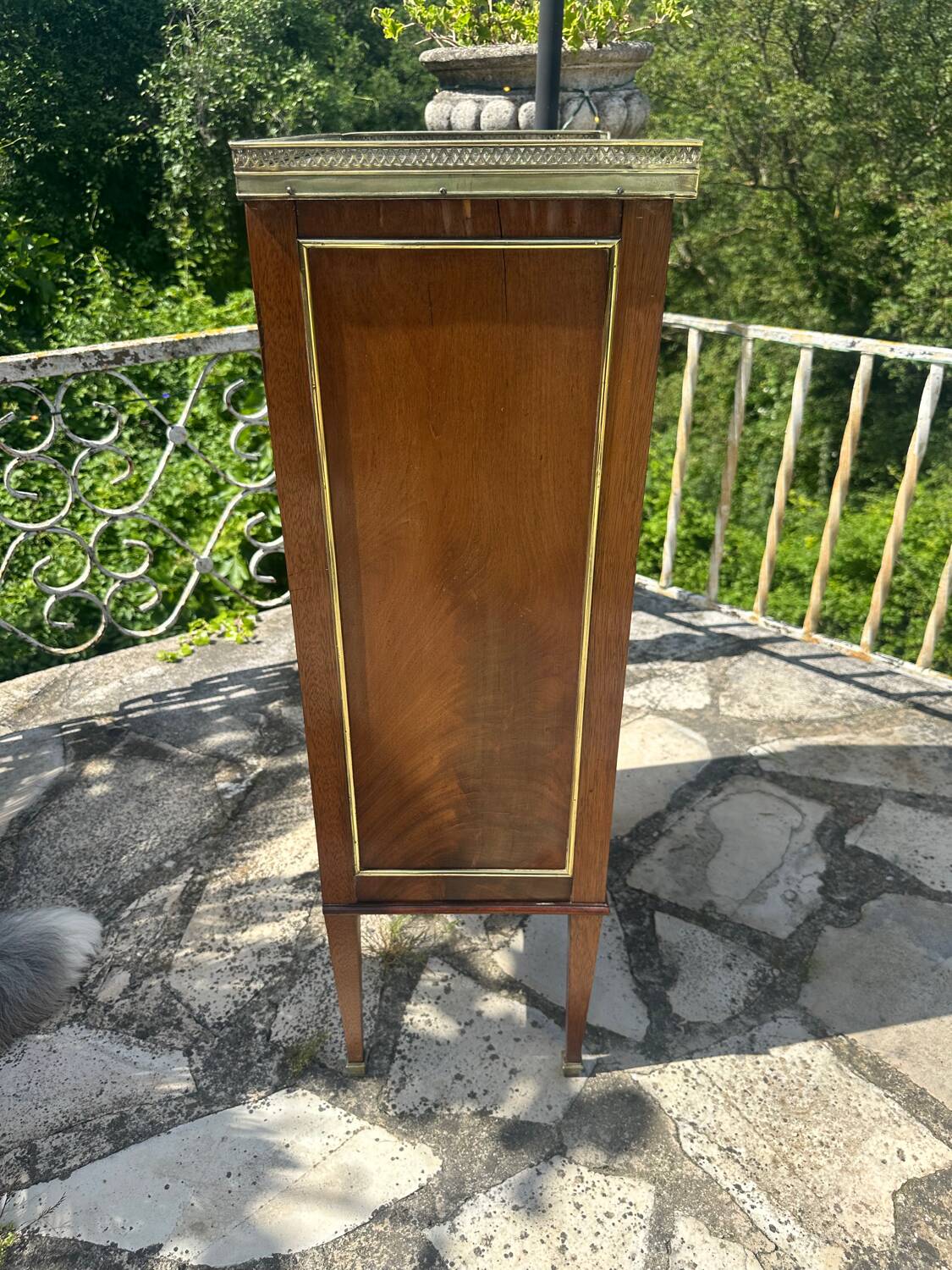 Mahogany and burl chest of drawers, 19th century