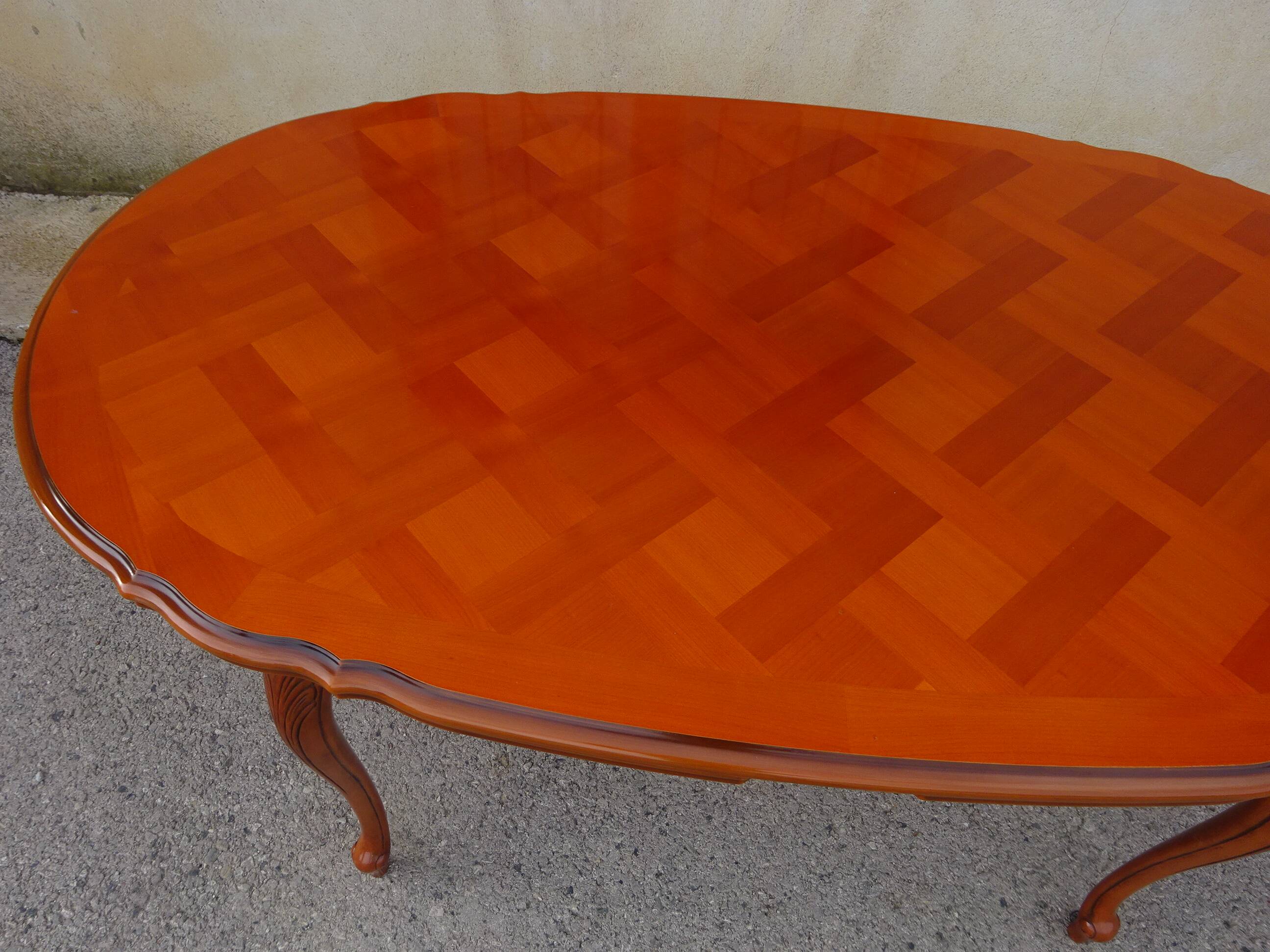 Large oval table in Louis XV style