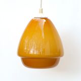 Mustard yellow opaline pendant light, 70s