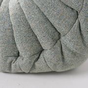 Togo set of armchair and pouf in melange tweed