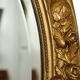 French Oval Bevelled Mirror with Rose Gold Finish 58cm