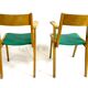 Paire de fauteuil chaise bridge design vintage 50