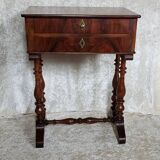 Walnut work table circa 1840.