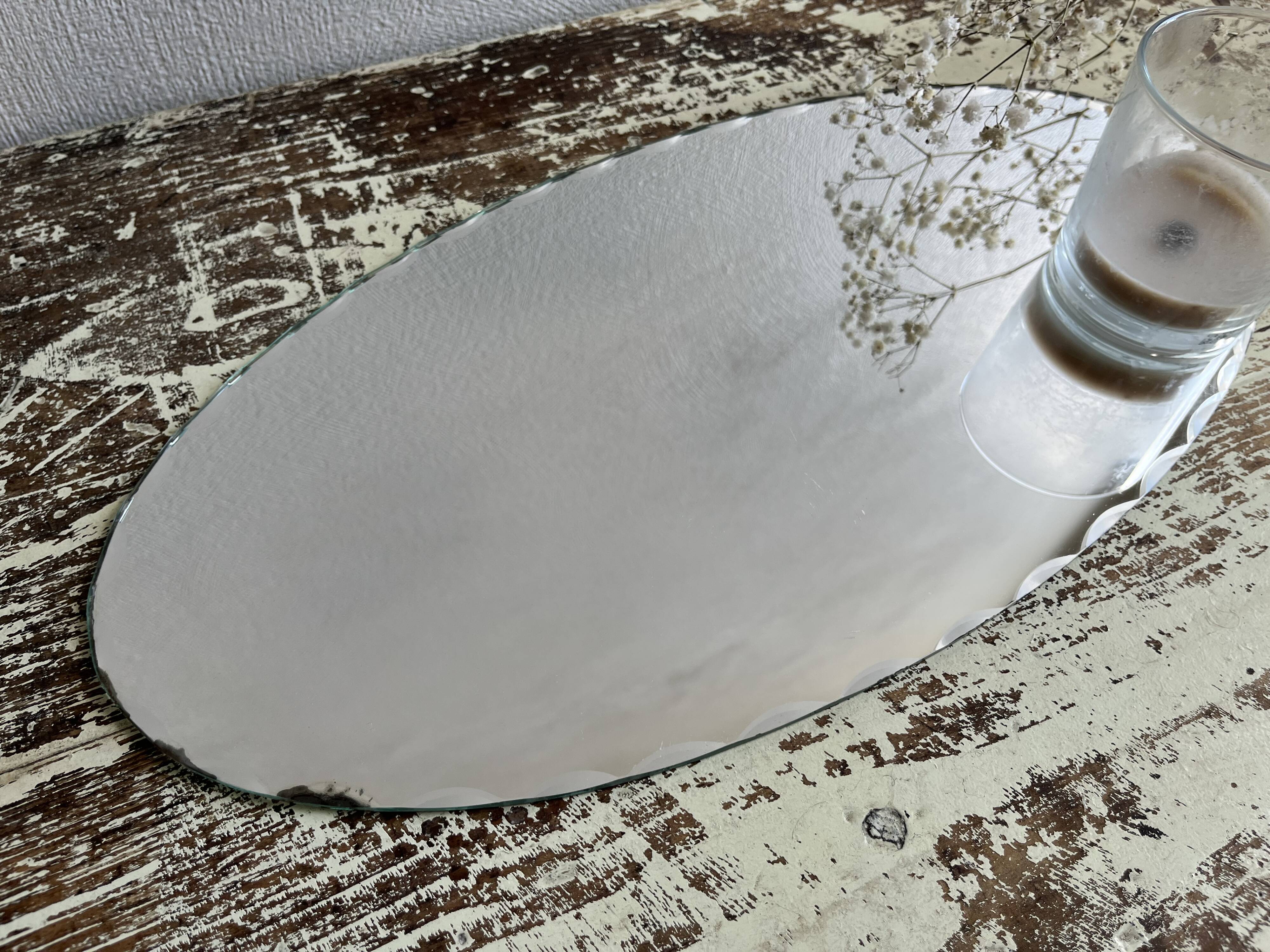 Oval beveled mirror 40 x 20.5 cm